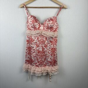 Victorias Secret‎ Toile de Jouy Bustier 36B Romantic Coquette Honeymoon Y2K